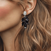 Dark Purple Crystal Earrings | Silver - Muze Earrings