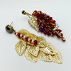 Earrings AB Red Leafs | Gold - Muze Earrings