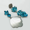 Earrings Aqua Shells | Silver - Muze Earrings