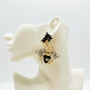 Earrings Big Black Bee | Gold - Muze Earrings