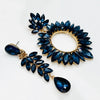 Earrings Big Blue Glam | Gold - Muze Earrings