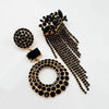 Earrings Black Onyx Glam | Gold - Muze Earrings