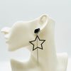 Earrings Black Strass Stars | Silver - Muze Earrings