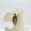 Earrings Black & White Strass | Gold - Muze Earrings