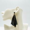 Earrings Black Woven Strass | Gold - Muze Earrings