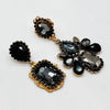 Earrings Blooming Black & Grey | Gold - Muze Earrings