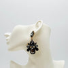 Earrings Blooming Black & Grey | Gold - Muze Earrings