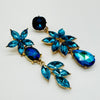 Earrings Blue AB Flower | Gold - Muze Earrings