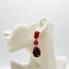 Earrings Burgundy Red Glam | Gold - Muze Earrings