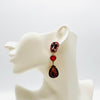 Earrings Burgundy Red Glam | Gold - Muze Earrings