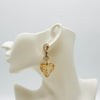 Earrings Champagne Heart | Gold - Muze Earrings