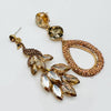 Earrings Champagne Peacock | Gold - Muze Earrings