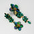Handgemaakt statement oorbel earrings green flowers handgemaakt door MUZE earrings. Gratis geleverd binnen nederland en belgie.
