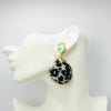 Handgemaakt statement oorbel earrings green leopard shell handgemaakt door MUZE earrings. Gratis geleverd binnen nederland en belgie.