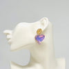 Earrings Lilac AB Heart | Gold - Muze Earrings