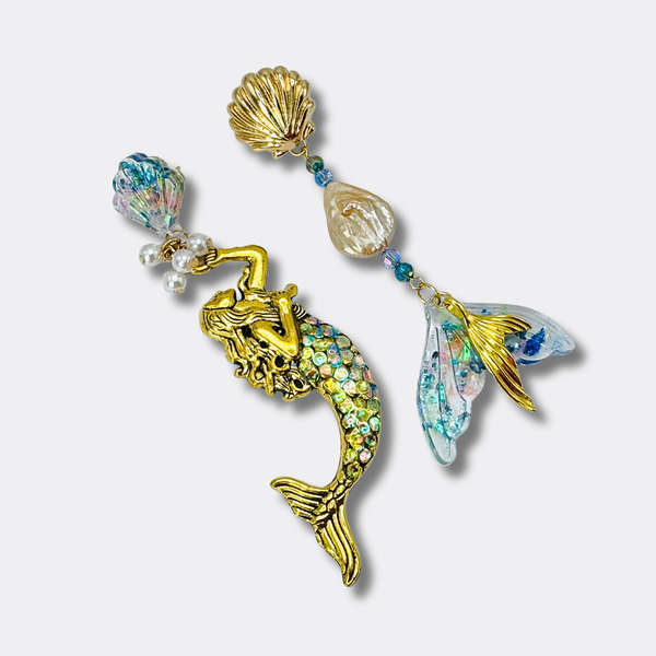 Earrings Mermaid | Gold - Muze Earrings