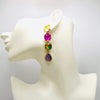 Earrings Mirrored Color Mix | Gold - Muze Earrings