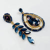 Earrings Navy Drop | Gold - Muze Earrings