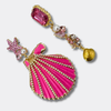 Earrings Pearl Pink Cockle | Gold - Muze Earrings