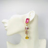Handgemaakt statement oorbel earrings pearl pink cockle handgemaakt door MUZE earrings. Gratis geleverd binnen nederland en belgie.