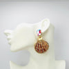 Handgemaakt statement oorbel earrings pearl strass cockle handgemaakt door MUZE earrings. Gratis geleverd binnen nederland en belgie.