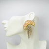 Handgemaakt statement oorbel earrings pink ab jellyfish handgemaakt door MUZE earrings. Gratis geleverd binnen nederland en belgie.