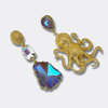 Earrings Purple Octopus | Gold - Muze Earrings