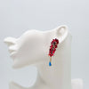 Earrings Red Fish Strass | Gold - Muze Earrings