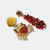 Earrings Red Strass Crab | Gold - Muze Earrings