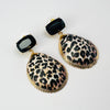 Handgemaakt statement oorbel earrings small leopard handgemaakt door MUZE earrings. Gratis geleverd binnen nederland en belgie.