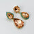 Handgemaakt statement oorbel earrings small peach glam handgemaakt door MUZE earrings. Gratis geleverd binnen nederland en belgie.