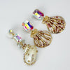 Earrings Trio Strass Cockle | Gold - Muze Earrings