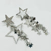 Earrings White Crystal Stars | Silver - Muze Earrings