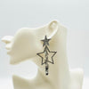 Earrings White Crystal Stars | Silver - Muze Earrings