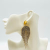 Earrings Woven Strass | Gold - Muze Earrings