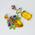 Handgemaakt statement oorbel earrings yellow spring glam handgemaakt door MUZE earrings. Gratis geleverd binnen nederland en belgie.
