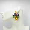 Handgemaakt statement oorbel earrings yellow spring glam handgemaakt door MUZE earrings. Gratis geleverd binnen nederland en belgie.