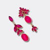 Fuchsia Agate Earrings | Gold - Muze Earrings