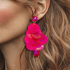 Fuchsia Shell Earrings | Gold - Muze Earrings