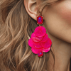 Fuchsia Shell Earrings | Gold - Muze Earrings
