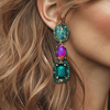 Green AB Beads Earrings | Gold - Muze Earrings