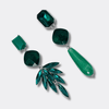 Green Aventurine Crystal Earrings | Silver - Muze Earrings