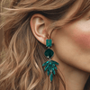 Green Aventurine Crystal Earrings | Silver - Muze Earrings