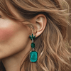Green Malachite Earrings | Silver - Muze Earrings