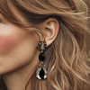 Grey Hypersthene Earrings | Gold - Muze Earrings
