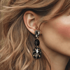 Grey Hypersthene Earrings | Gold - Muze Earrings