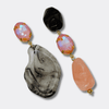Grey Powder Pink Earrings | Gold - Muze Earrings