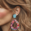 Light Colorful Facet Drop Earrings | Gold - Muze Earrings