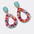 Light Colorful Facet Drop Earrings | Gold - Muze Earrings