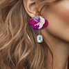Light Fluorescent Shells Earrings | Gold - Muze Earrings
